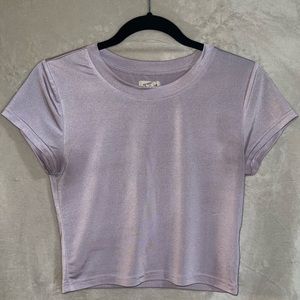 Urban Outfitters Lavender Cropped Shirt